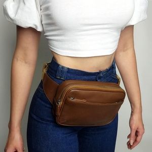 Coach Tabac Leather Fanny Pack Waist Hip Bag